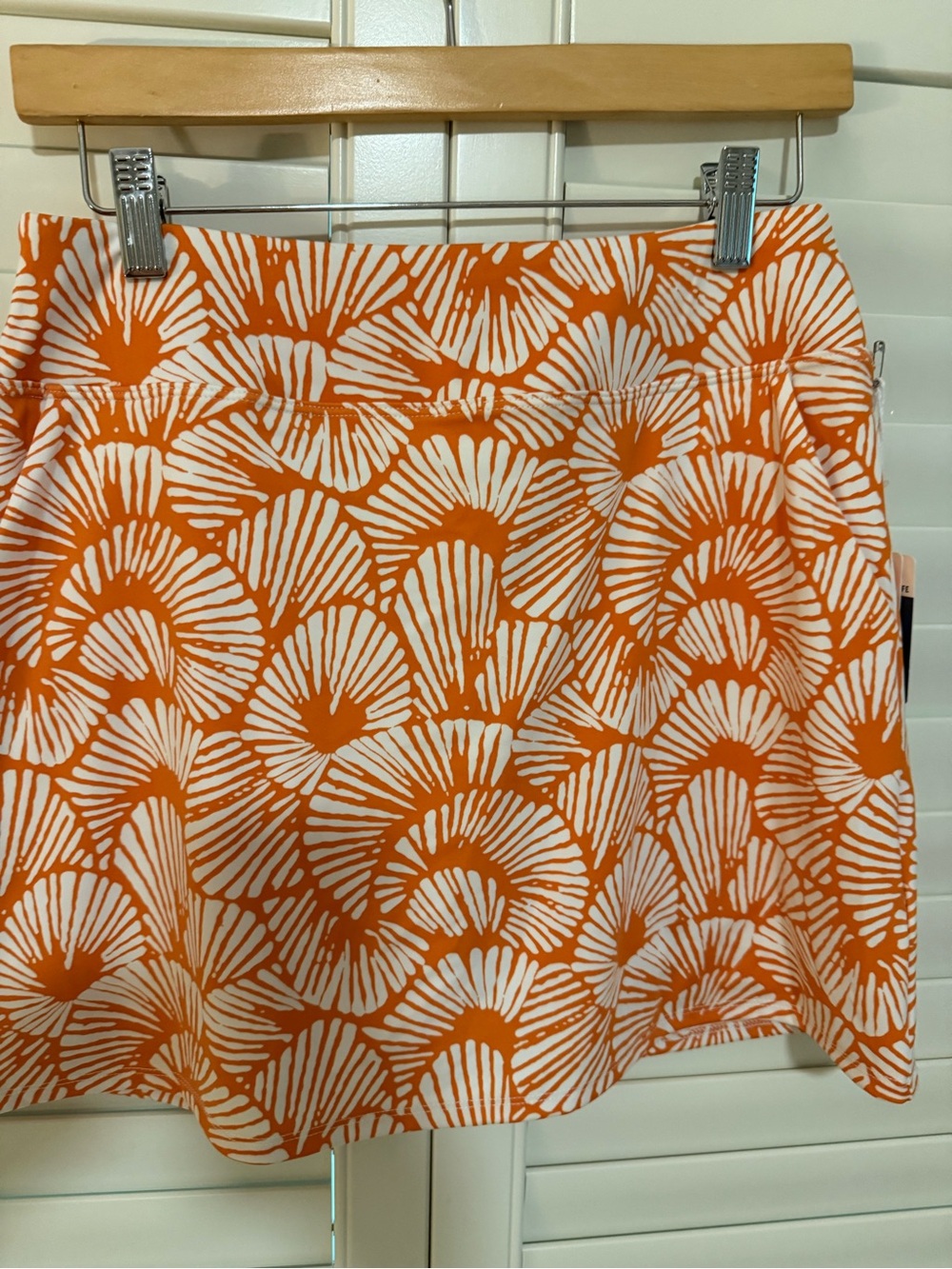 Tommy Bahama Orange and White Printed Golf Skirt